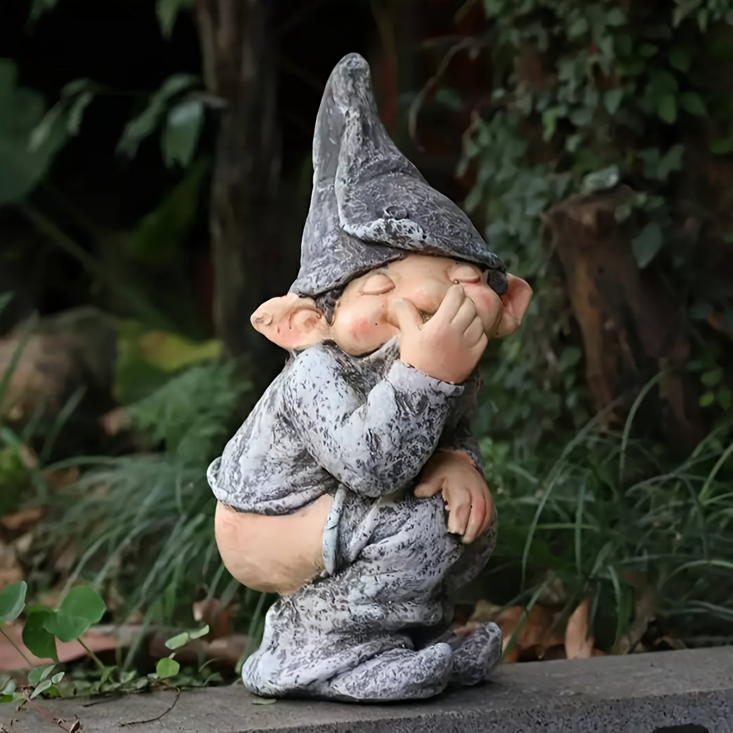 Cheeky Garden Gnome Lawn Statue
