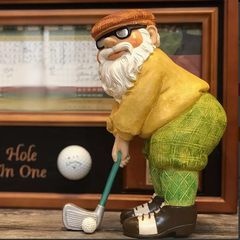 1pc Golf Gnome Garden Statue for Year-Round Decor
