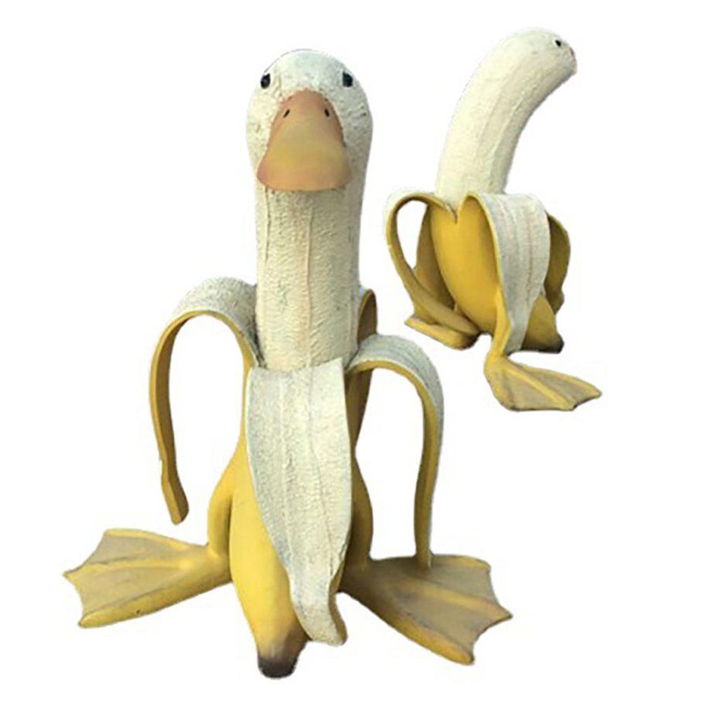 Banana Duck Whimsical Garden Sculpture