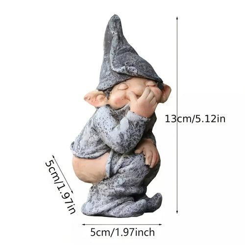 Cheeky Garden Gnome Lawn Statue